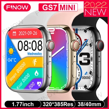 2022 41mm GS7 MINI Smart Watch Para Homens Relógio de Série de 7 Bluetooth reloj hombre DIY Face de Esportes Smartwatch Mulheres PK IWO DT7 HW7 Max.