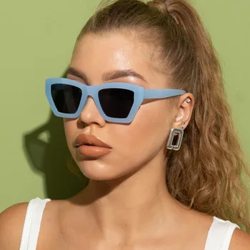2022 Moda, Óculos estilo Olho de Gato tipo das Mulheres Designer Retrô Irregular Homens Elegantes Tons de Óculos Quadrado de Óculos de Sol Feminino UV400