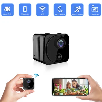 2022 Novo Mini Câmera WiFi 1080P 12H do Tempo de Vida Inteligente sem Fio da Câmera de vídeo IP Hotspot HD câmera Pequena Detecção de Movimento de Vídeo Vlog Micro