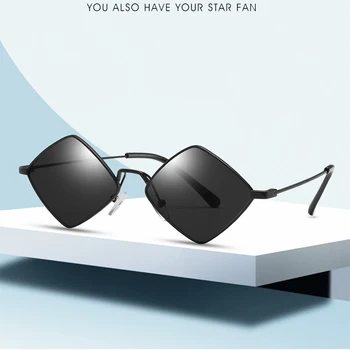 2022 Punk Óculos de sol das Mulheres da Marca do Designer de Pequeno Quadrado de Steampunk, Óculos de Sol dos Homens de Armação de Metal Condução de Óculos gafas de sol mujer 3