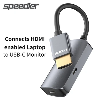 2023 Novo USB-C Fêmea-HDMI Macho Adaptador USB Tipo C 3.1 Entrada Para HDMI Compatível com Saída do Conversor de HD 4K@60Hz USB C TB3 Adaptador