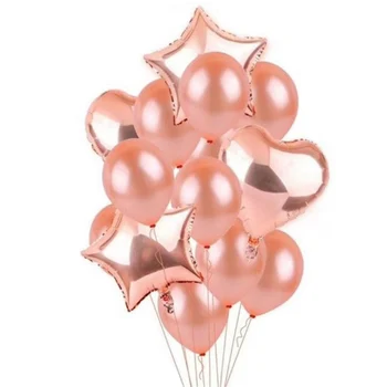 20pcs Rosa de Ouro Látex Confete Balão Conjunto de Criança Festa de Aniversário para Adultos de Decoração de Casamento Aniversário Globais do Chuveiro de Bebê de Ar Globo 3