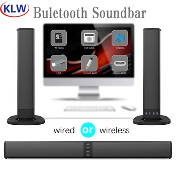 20W sem Fios Coluna de Som Bluetooth alto-Falante Poderoso 3D Música barra de Som Home Theater Aux de 3,5 mm para rca cartão do TF Para TELEVISÃO de PC BS36