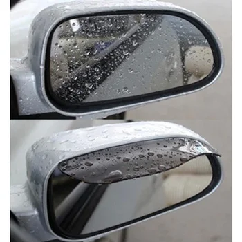 2Pcs Espelho Retrovisor de Carro Chuva Sobrancelha Neve Guarda Universal Auto Lado de Chuva Escudo Transparente da Sobrancelha Tampa do Protetor