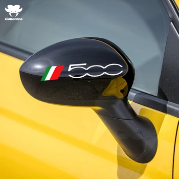 2PCS espelho retrovisor de Carro da decoração adesivo de carro do corpo de etiqueta Para Fiat 500 500 500 X 500 LITROS de acessórios para carros