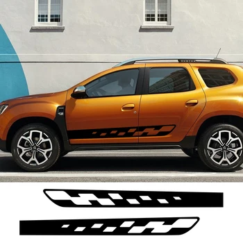 2pcs Película de Vinil para a Renault Dacia Duster Tuning Carro Adesivos Estilo Listras Laterais DIY Auto Esporte Gráficos Adesivos para Carro 2022