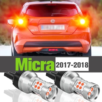 2x de Freio do DIODO emissor de Luz de Acessórios da Lâmpada Para Nissan Micra 2017 2018