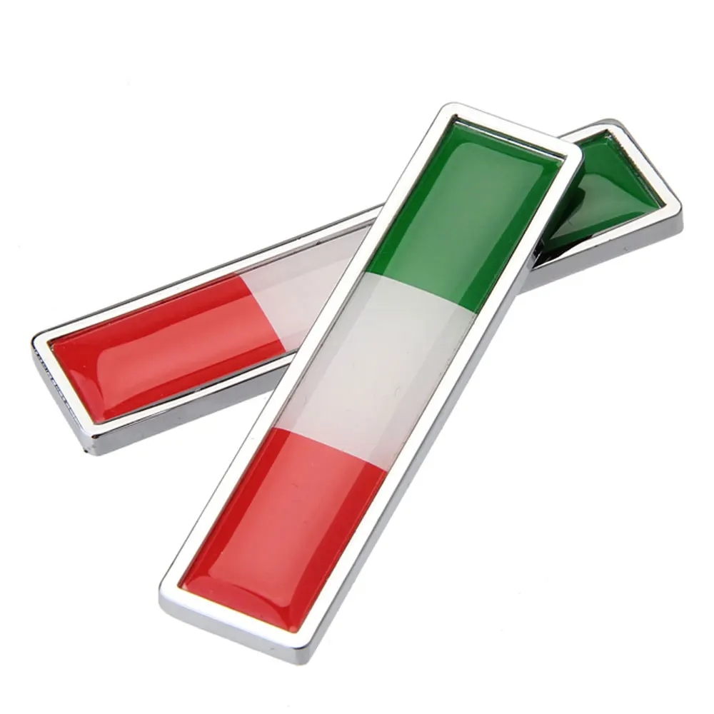 1 Par Emblema Do Rótulo Emblema Nacional De Um País Da Bandeira Da Itália Metal Quente Adesivos De Carro Estilo De Moto Acessórios Carro Adesivos 2