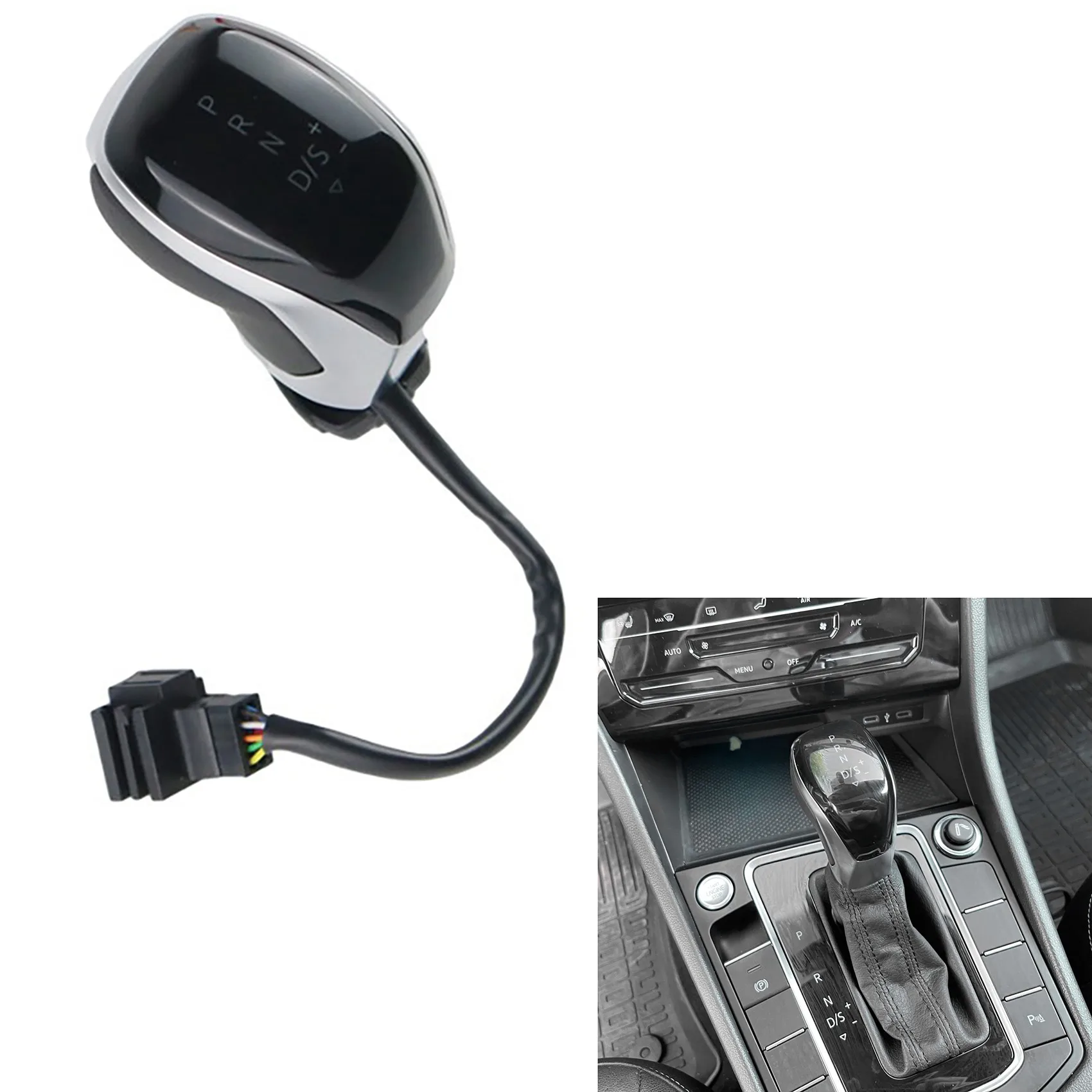 Automático Botão de Mudança de marcha DSG EM LED Vermelho Eletrônico Alavanca de Mudança de Handebol para a prática de Golf 6 7 Passat CC B7 Jetta Tiguan Tiguan 2