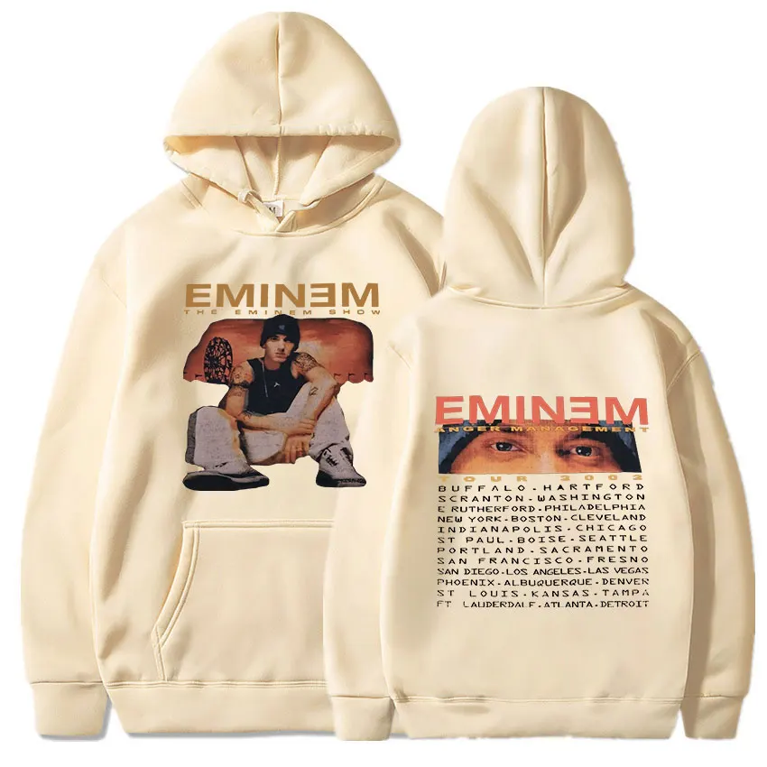 O Rapper Eminem Hoodie Dos Homens De Moda Hip Hop Hoodies Crianças Roupas De Treino De Meninos Mulheres Suor De Gerenciamento De Raiva Tour Casaco Com Capuz Punk 2
