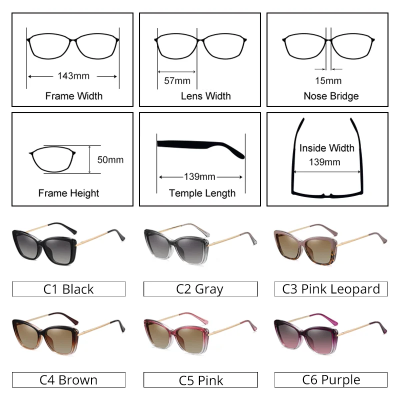 Ralferty 2 Em 1 Polarizada Ímã De Óculos De Sol Vintage Olho De Gato Transparente, Óculos Mulher 2021 Ímã Clipe Em Óculos Armações 2
