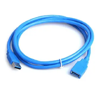 3FT Azul USB 3.0 0.5 m Tipo de Um Macho para Uma Fêmea Super Velocidade e Extensão de Cabo Conversor Adaptador de Conexão de Computador Dropshipping