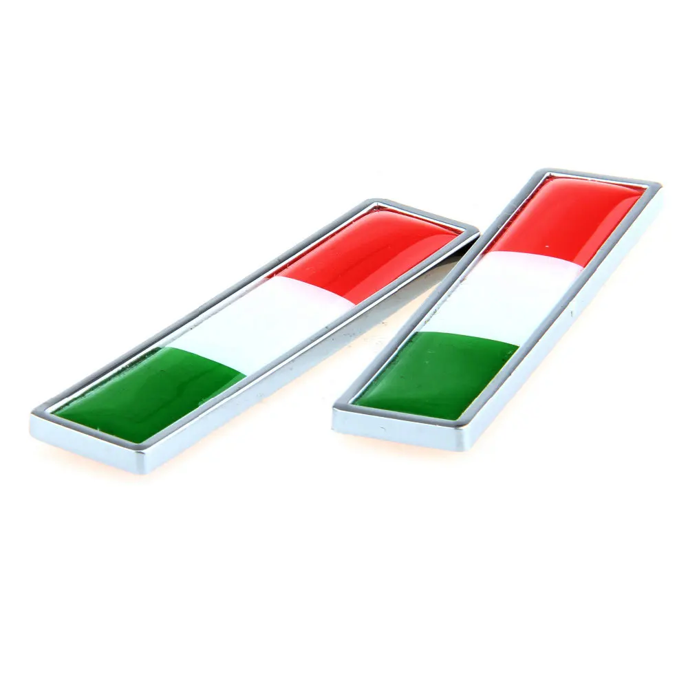 1 Par Emblema Do Rótulo Emblema Nacional De Um País Da Bandeira Da Itália Metal Quente Adesivos De Carro Estilo De Moto Acessórios Carro Adesivos 3