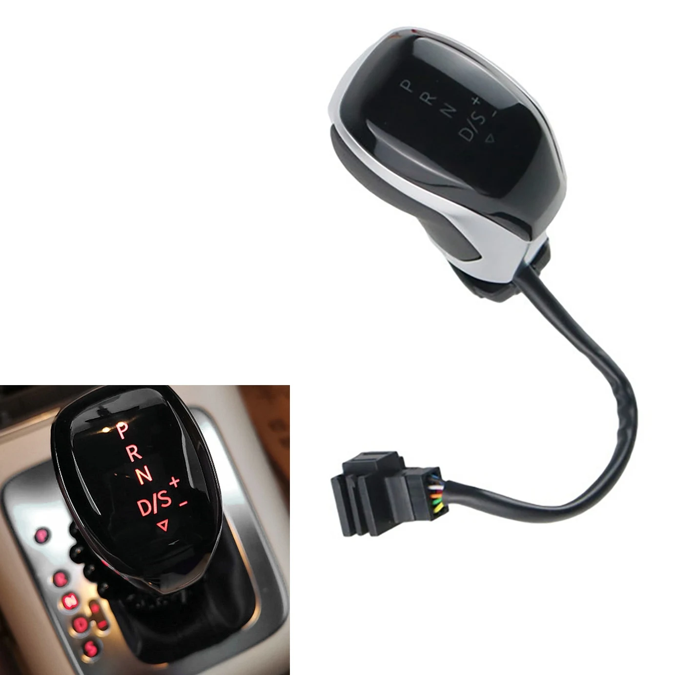 Automático Botão de Mudança de marcha DSG EM LED Vermelho Eletrônico Alavanca de Mudança de Handebol para a prática de Golf 6 7 Passat CC B7 Jetta Tiguan Tiguan 3