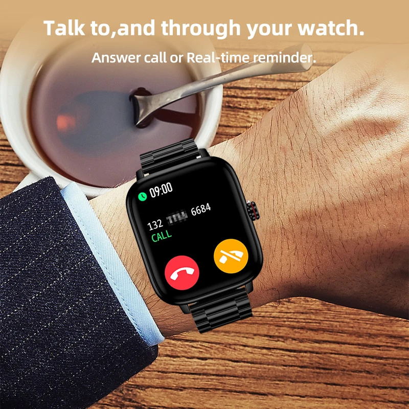KESHUYOU Bluetooth de Chamada de Resposta Smartwatch Homens Inteligentes Assistir a Mulher de DIY de Discagem Sport Tracker Mensagem de Lembrete Para Android, iOS Telefone 3