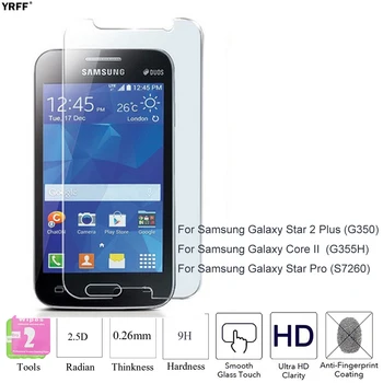 4PCS Para Samsung Core II G355H de Vidro Temperado de Película Para Samsung Galaxy Star 2 Plus G350/Star Pro S7260 Protetor de Tela do Filme