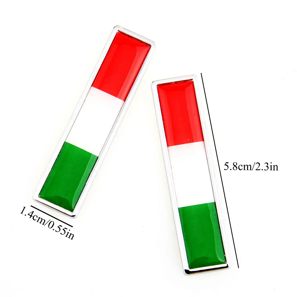 1 Par Emblema Do Rótulo Emblema Nacional De Um País Da Bandeira Da Itália Metal Quente Adesivos De Carro Estilo De Moto Acessórios Carro Adesivos 4