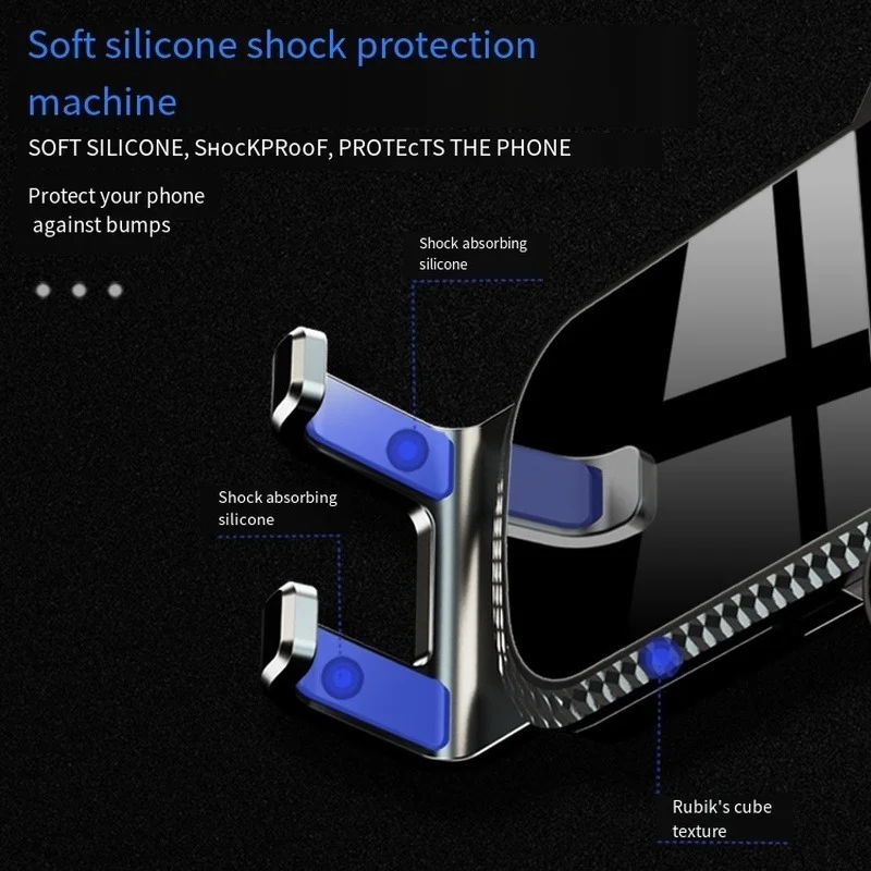 Carro Telefone de Suporte Automático da Saída de Ar do Monte Rotatable de 360 Anti-choque Móvel de Telefone de Suporte Clip Gancho Suporte para Xiaomi Huawei, Samsung 4