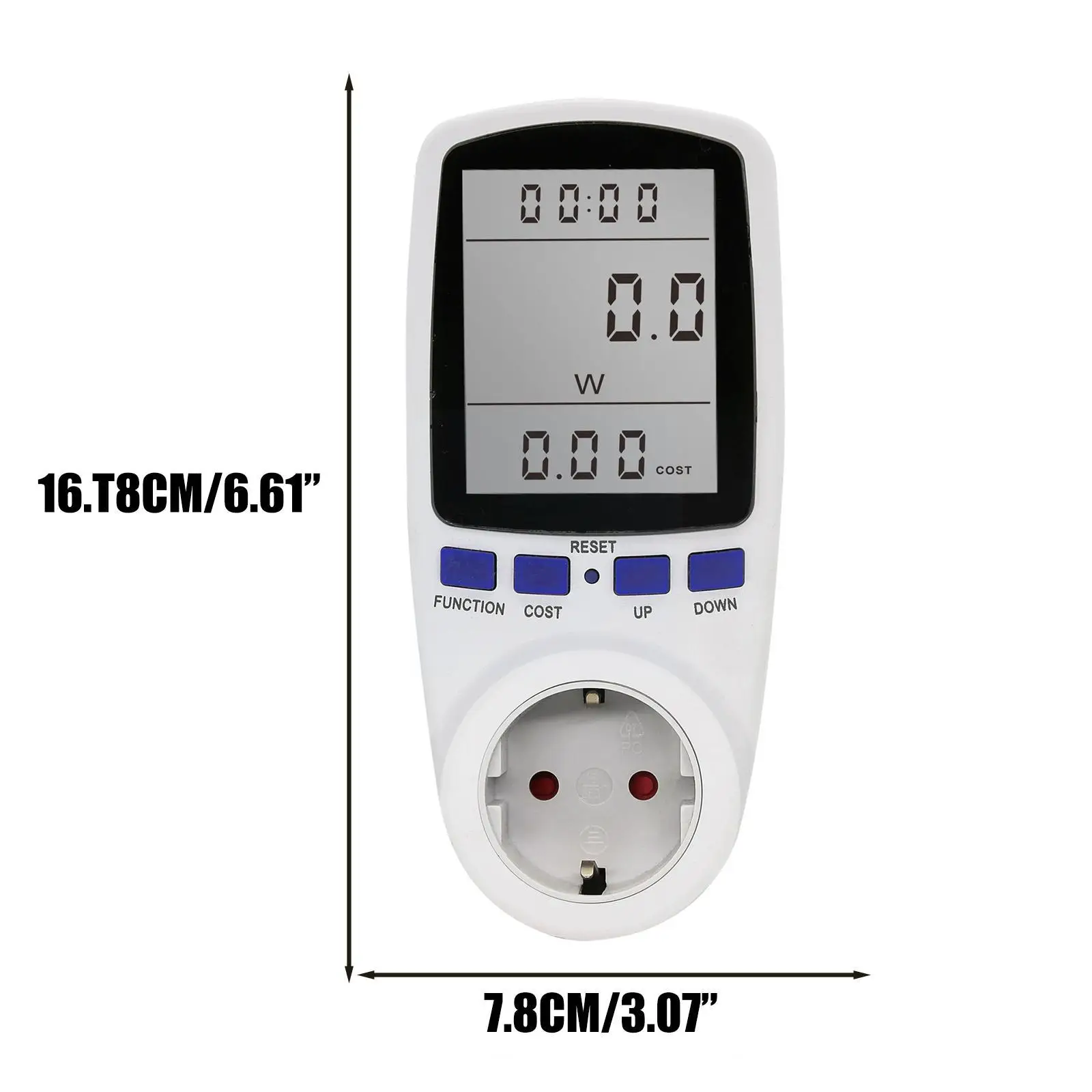 Digital LCD Poder de Medição de Tomada de Consumo de Energia Kwh Medidor de Analisador de Medidor Medidor de Energia de Medição de Faturamento de Energia do Monitor A9Z3 4