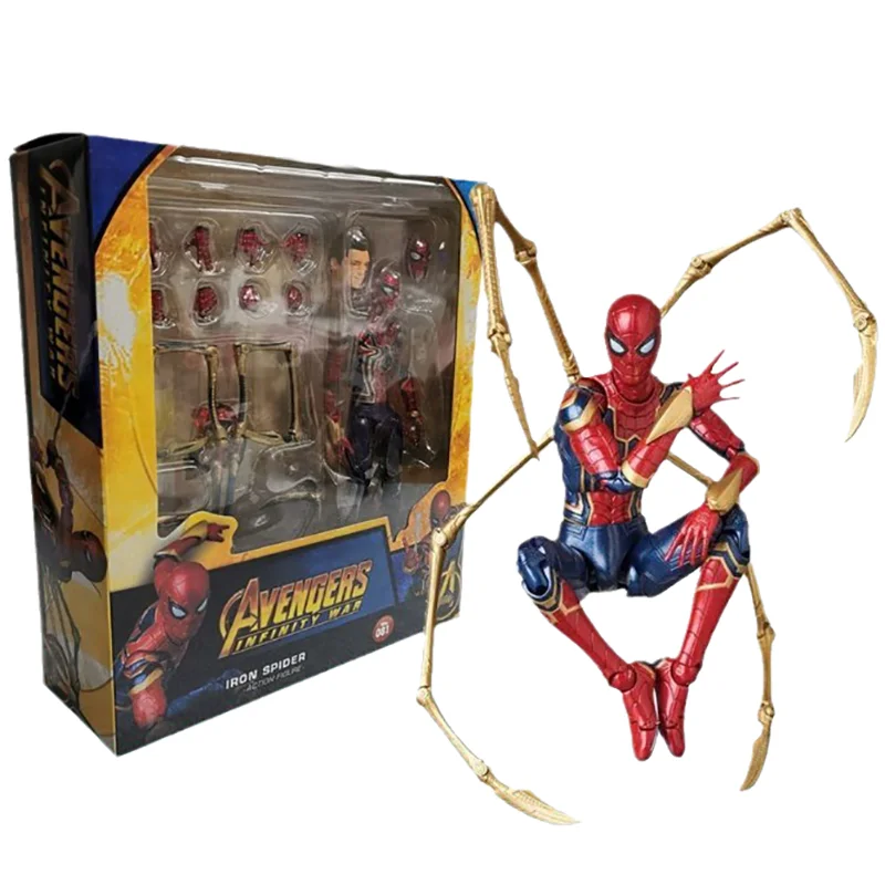 Disney Ferro Homem Aranha Figura de Ação Brinquedos, Os Vingadores Infinito de Guerra Peter Parker Herói Estatueta Ornamentos Modelo de Presente para as Crianças 4