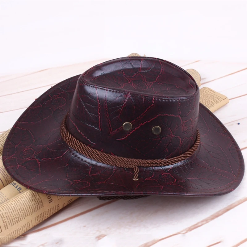 Retro Moderno Chapéu De Cowboy Ocidental Grandes Aba De Chapéu De Cowboy Exterior Tendência Casual 4