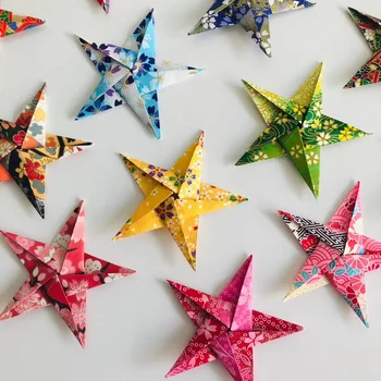 50PCS Premade Origami Estrelas da Sorte Para a Decoração do Casamento Washi Estrela de Papel Para Presente de Natal Dia dos Namorados Aniversário de Favores