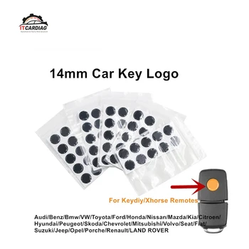 5pcs 14MM Carro Remoto Chave de Cristal Logotipo Adesivo para KEYDIY KD/Xhorse VVDI Controle Remoto para BMW/Nissan/Ford