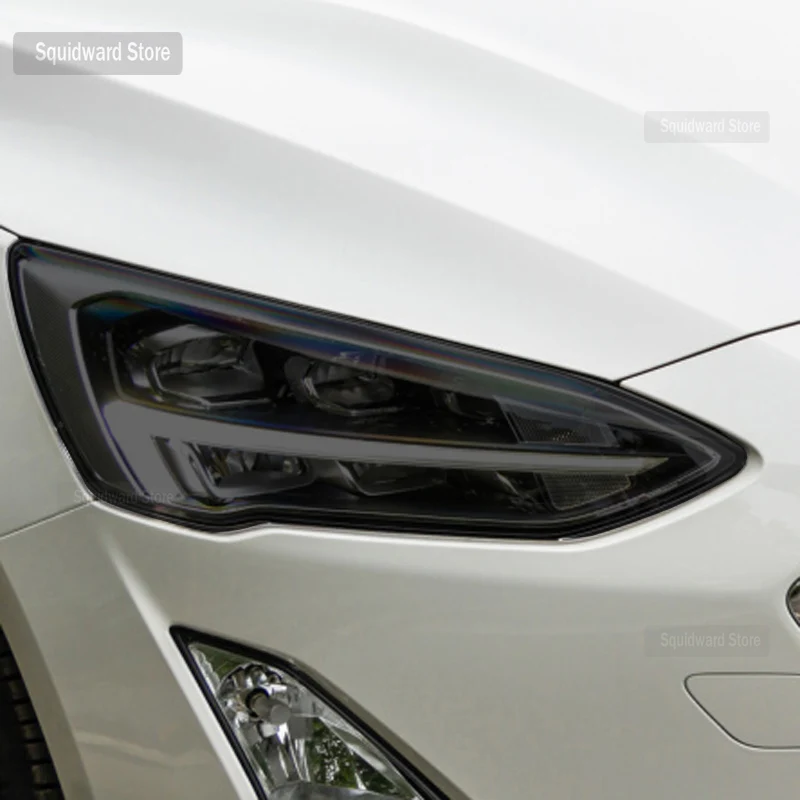 Carro FrontHeadlamps Fumado Preto TPU película Protetora Anti-risco Reparação de película Autocolante Para Ford Focus 4 MK4 2019 2020 Accessorie 5