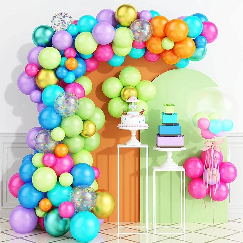 Macaron Arco-Íris Tema Balão Garland Arco Kit Sortido De Balões Para O Casamento, Chá De Bebê Festa De Aniversário, Decoração De Aniversário 5