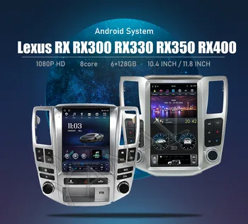 8-Core Android 11 128G auto-Rádio de Navegação GPS Para o Lexus RX RX300 RX330 RX350 RX400h Para Toyota Harrier 2002-2008 Multimídia