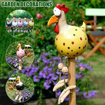 A Decoração do jardim de Cerâmica de Frango Hilde Decoração Animal Figura de Enfeite para a Casa Decorativos Artesanato 5
