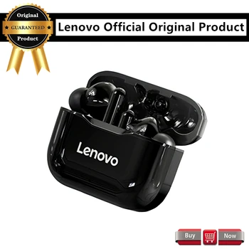 A Lenovo LP1 TWS Fones de ouvido Bluetooth fone de ouvido sem Fio Sport Fone de ouvido IPX4 Suor Fones de ouvido com Microfone Para Android Smartphone IOS