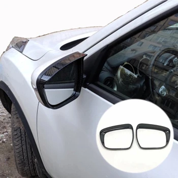 ABS Cromado de Fibra de Carbono/Para Nissan Qashqai J11 2016 17 18 19 2020 Espelho Retrovisor de Carro Chuva Sobrancelha Quadro de Cobre Acessórios 2PCS