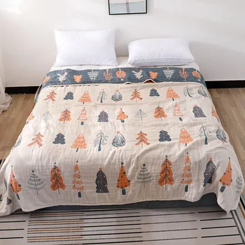 Agora algodão jogar manta para sofá-camas árvore de Natal adulto macia manta de Piquenique de Viagem do hotel tampa de cama Confortáveis de verão colcha 0