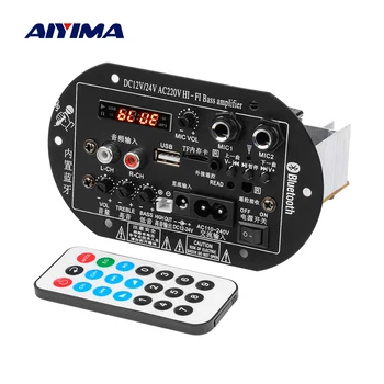 AIYIMA 150W Bluetooth Subwoofer Amplificador de Áudio da Placa de Microfone Duplo Amplificador de Potência TF USB FM Mono Amplificador de 12V 24V 220V