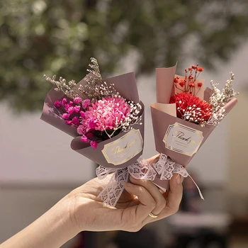 Artificial Rose Bouquet Mão com Sabão Flores Dia das Mães Flor Artificial Presente Caso Decoração Decoração decoração de flores