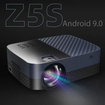 AUN Z5S Full HD 1080P do Projetor do DIODO emissor de Teatro Android 9 TV 1920x1080P MINI Projetor 4k Vidoe Projector de Cinema em Casa o Telefone Móvel