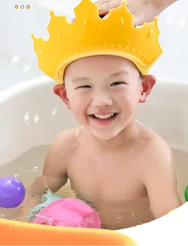 Banheira De Bebê Chuveiro Soft Cap Ajustável Chapéu De Lavagem De Cabelo Crianças Orelha De Proteção De Segurança Para Crianças Shampoo Banho De Chuveiro Proteger A Tampa Da Cabeça