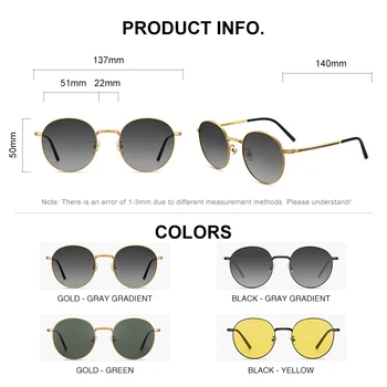 CAPONI Tons Para as Mulheres do Vintage da Marca, o Designer de Óculos Redondos Tendências de Óculos de Sol Polarizados Moda de Condução Óculos 31020 4