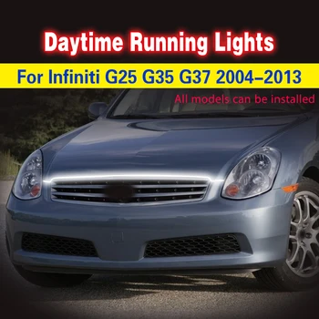 Carro DIODO emissor de Luz de Neblina DRL luzes Diurnas de 12V Para Infiniti G25 G35 G37 2004-2013 Ambiente Decorativo Lâmpadas Luzes Ambiente