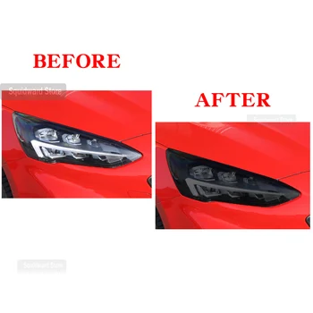Carro FrontHeadlamps Fumado Preto TPU película Protetora Anti-risco Reparação de película Autocolante Para Ford Focus 4 MK4 2019 2020 Accessorie 1