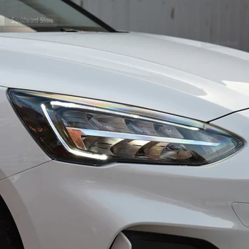 Carro FrontHeadlamps Fumado Preto TPU película Protetora Anti-risco Reparação de película Autocolante Para Ford Focus 4 MK4 2019 2020 Accessorie 2
