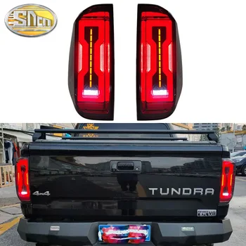 Carro LED lanterna traseira lanterna traseira Toyota Tundra 2014 - 2020 Traseira com Luz + Freio Lâmpada + Inversa + Dinâmica do Sinal de volta 0