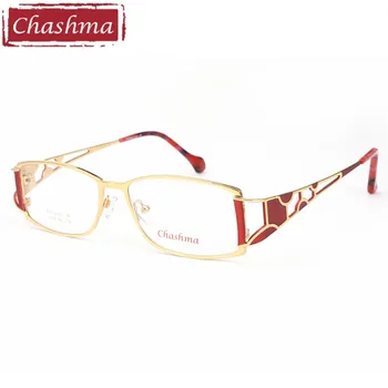 Chashma Marca de Designer de Titânio Feminino Quadro de Lentes Opticos Gafas de Qualidade Superior, Óculos de Mulheres de Óculos para Lentes multifocais