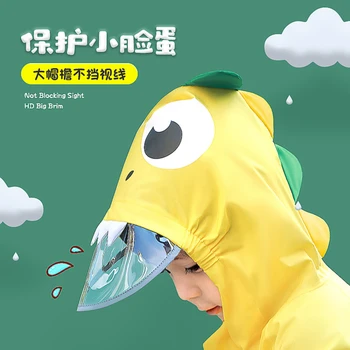 Chunyafang crianças, capa de chuva cartoon dinossauro bebê capa de chuva menino menina criança conjoined para crianças, capa de chuva 1