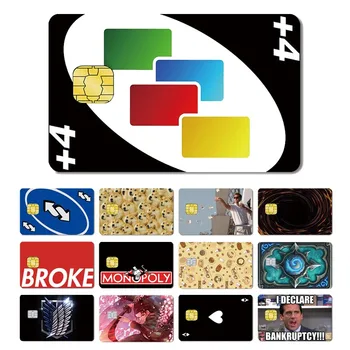 + De 50 diferentes Estilos Quebrou Dinheiro Crânio Stonks Poker Adesivo de Fitas de Filme para a Pele do Cartão de Crédito, Cartão de Débito Grandes Pequeno Chip