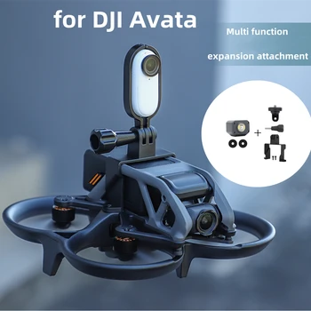 DJI Avata Drone Superior Farol de Câmara parte Superior do Suporte do Adaptador de Câmara Braçadeira de Suporte para GoPro10/Insta360 Ir 2/Go3/DJI Ação 3