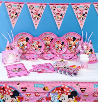 Dos desenhos animados de Disney do Rato de Minnie do Tema de Festa de Festa de Aniversário, Decorações de crianças Talheres Descartáveis Festa de Aniversário, Decorações de Suprimentos