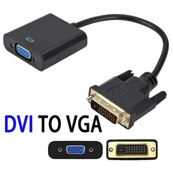 DP MINIDP Adaptador DVI Para VGA Cabo de Vídeo Conversor 24+1 25Pin DVI-D, VGA de 15 pinos Active 1080P Para Projector de TV, PS3, PS4 PC