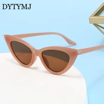 DYTYMJ Vintage, Óculos estilo Olho de Gato Mulheres 2022 Marca de Luxo Vintage Pequeno Quadro Cateye Óculos de sol para Mulheres Lentes De Sol Mujer